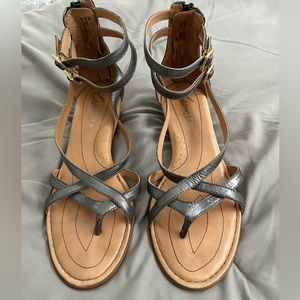 Crown by born pewter sandals size 8